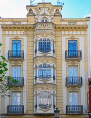 Fototapeta premium Jugendstilfassade in Jaca Aragon
