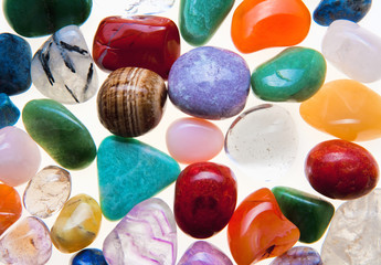 Collection of Colorful Semiprecious Gemstones.