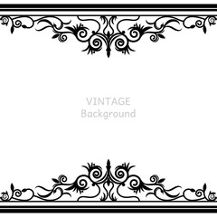 vintage background frame design black vector