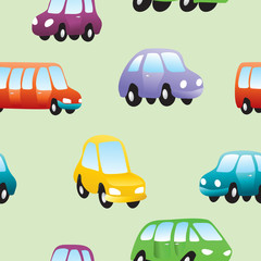 Vector baby toy cars seamless pattern