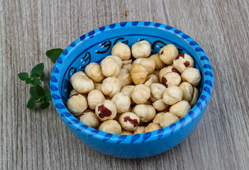 Hazelnuts in the bowl