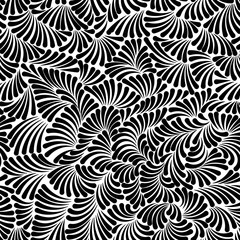 Seamless pattern black and white simple abstract ornament
