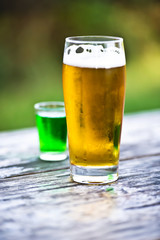 Orange and green alcohol