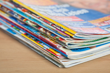 Stapel Zeitschriften