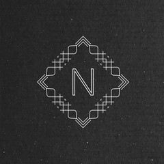 vector floral monogram