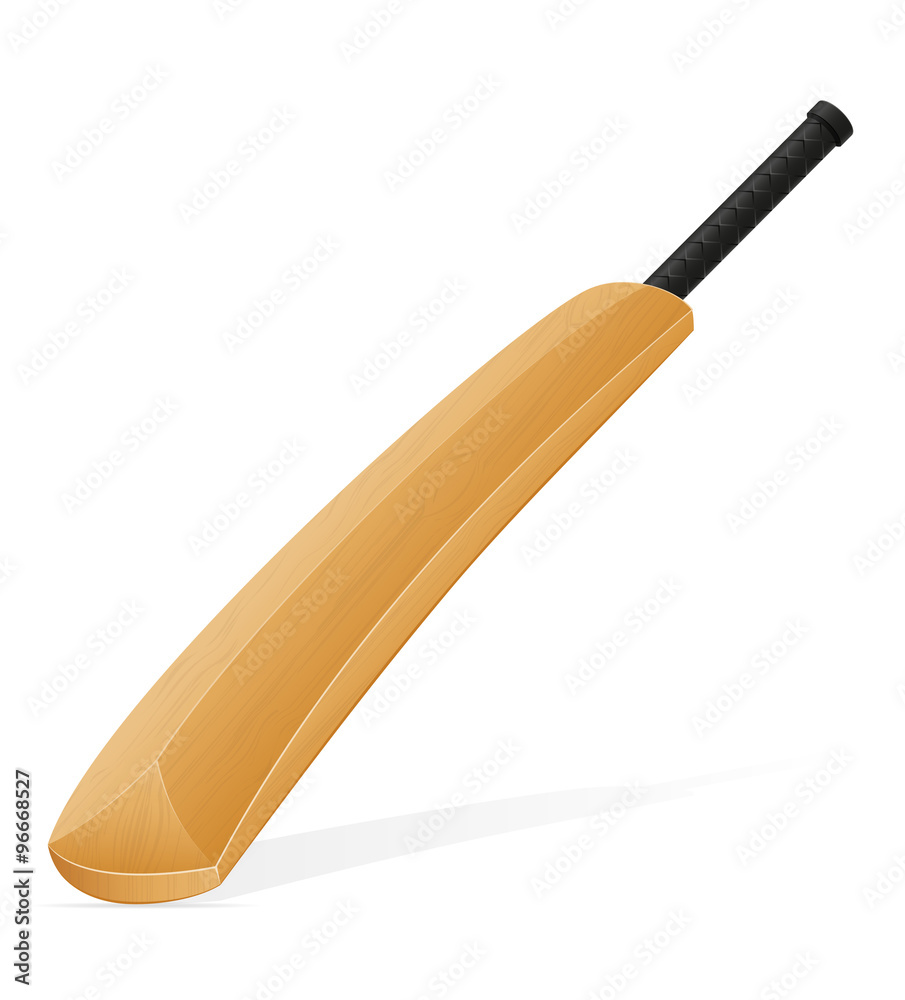 Sticker cricket bat vector illustration