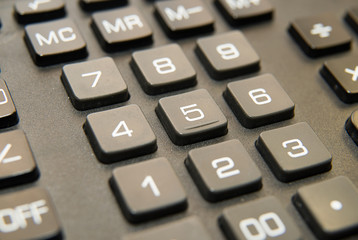 The buttons of the device for computing close-up