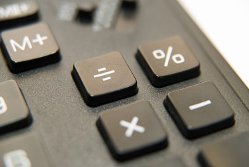 The buttons of the device for computing close-up