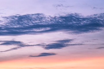 Sunset with beautiful blue sky