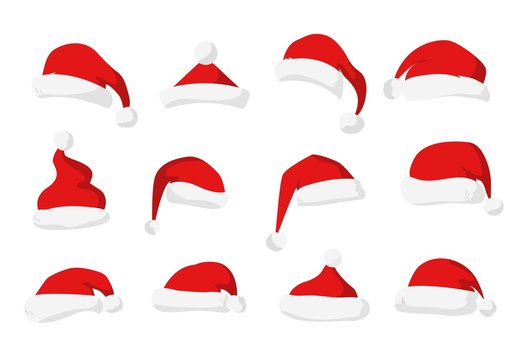 Santa Claus red hat vector isolated