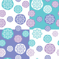 Seamless Pattern with Concentric Lace Circles