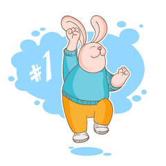 Jumping rabbit is the winner