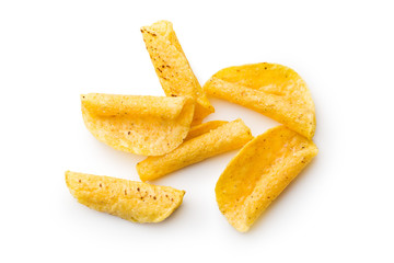 Fototapeta na wymiar rolled nacho chips