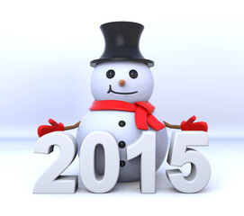 small 3d snowman 2015