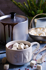 Hot chocolate with marshmallow