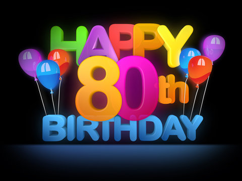 Happy 80th Birthday Title dark