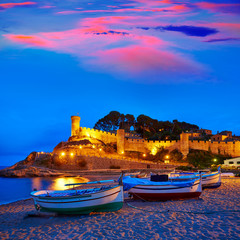 Tossa de Mar sunset in Costa Brava of Catalonia