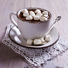 Hot chocolate with marshmallow