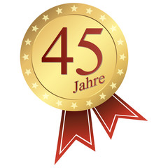 gold button german - Jubiläum 45 Jahre