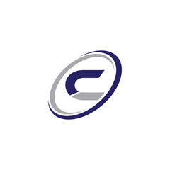 Single Initial Modern Logo Circle C