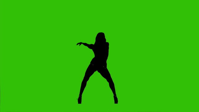 Hot dance on green background