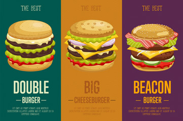 Burgers menu template.