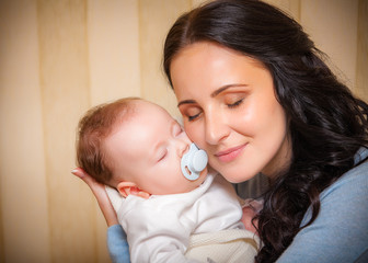 mother and her newborn baby