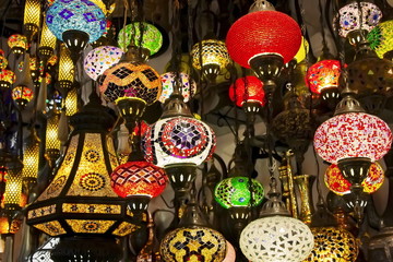 Lamps at the Grand Bazaar. Istanbul