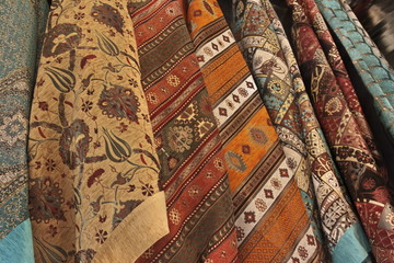 Turkish cloth on grand bazaar istanbul 
