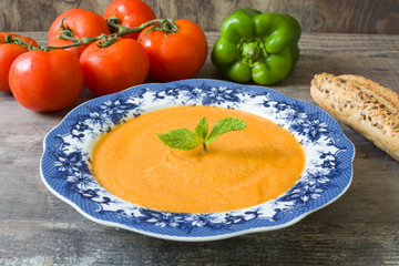 Tomato gazpacho soup