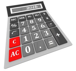 Calculator with the numbers 2016