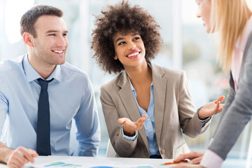 Business people working together
