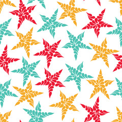 Fototapeta premium seamless pattern colored stars on a white background