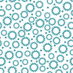seamless contrast pattern with small blue flowers on a white bac