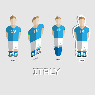 Italy Soccer Team Sportswear Template