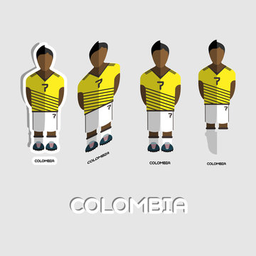Colombia Soccer Team Sportswear Template