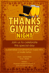 Happy Thanksgiving Party invitation background