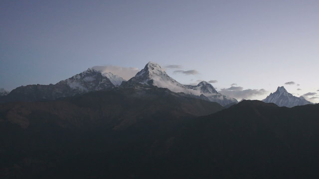 View from Poon Hill, Annapurna circuit trekking, Himalaya, Nepal