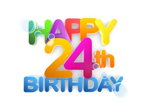 Happy 24th Birthday Title, light