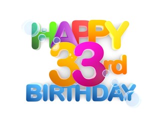 Happy 33rd Title, Birthday light