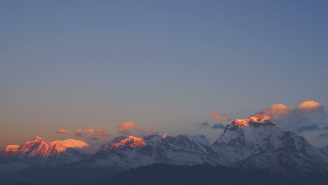 View from Poon Hill, Annapurna circuit trekking, Himalaya, Nepal