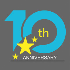 anniversary icon with abstract elements