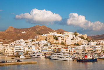Fototapeta na wymiar The town Chora (Hora) on the Naxos island - Greece