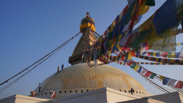 The Boudhanath Stupa in the Kathmandu, Nepal