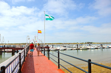 Obraz premium Embarcadero de El Rompido, Costa de la luz, Huelva, España