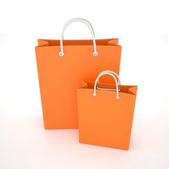 Paper Shopping Bags isolated on white background