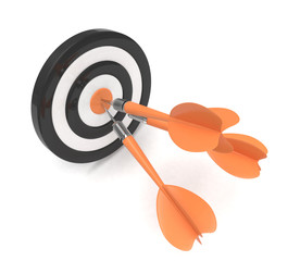 Three arrows darts in center.