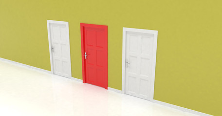 3d door render vote concept