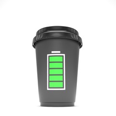 Coffee to go on white