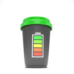 Coffee to go on white